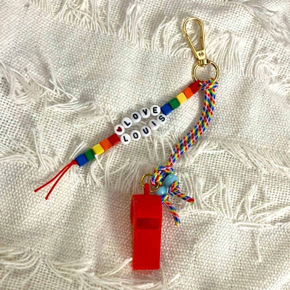 New Super Cute the Personalized Whistle Safety Bag Charm Rainbow-ish - Picture 4 of 6